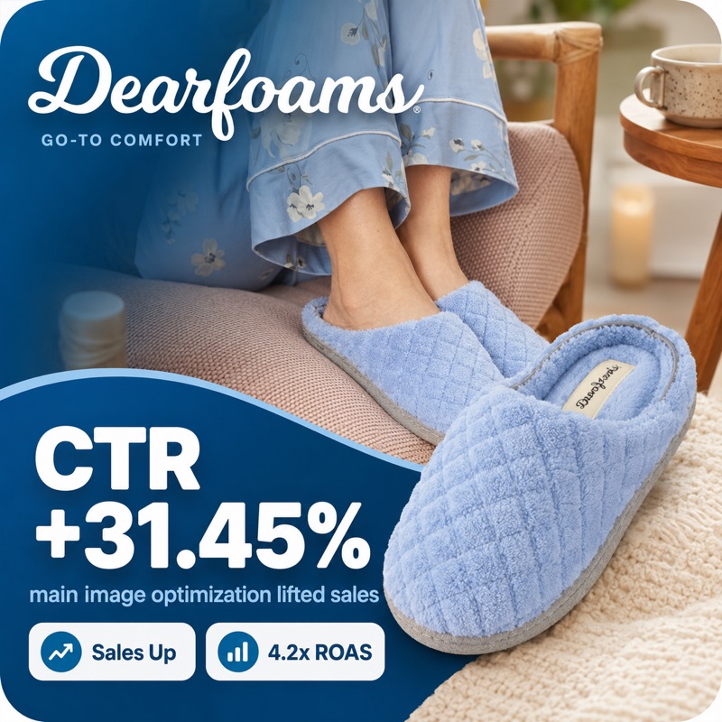 Dearfoams — client result achieved with Advance Amazon and ListingLab